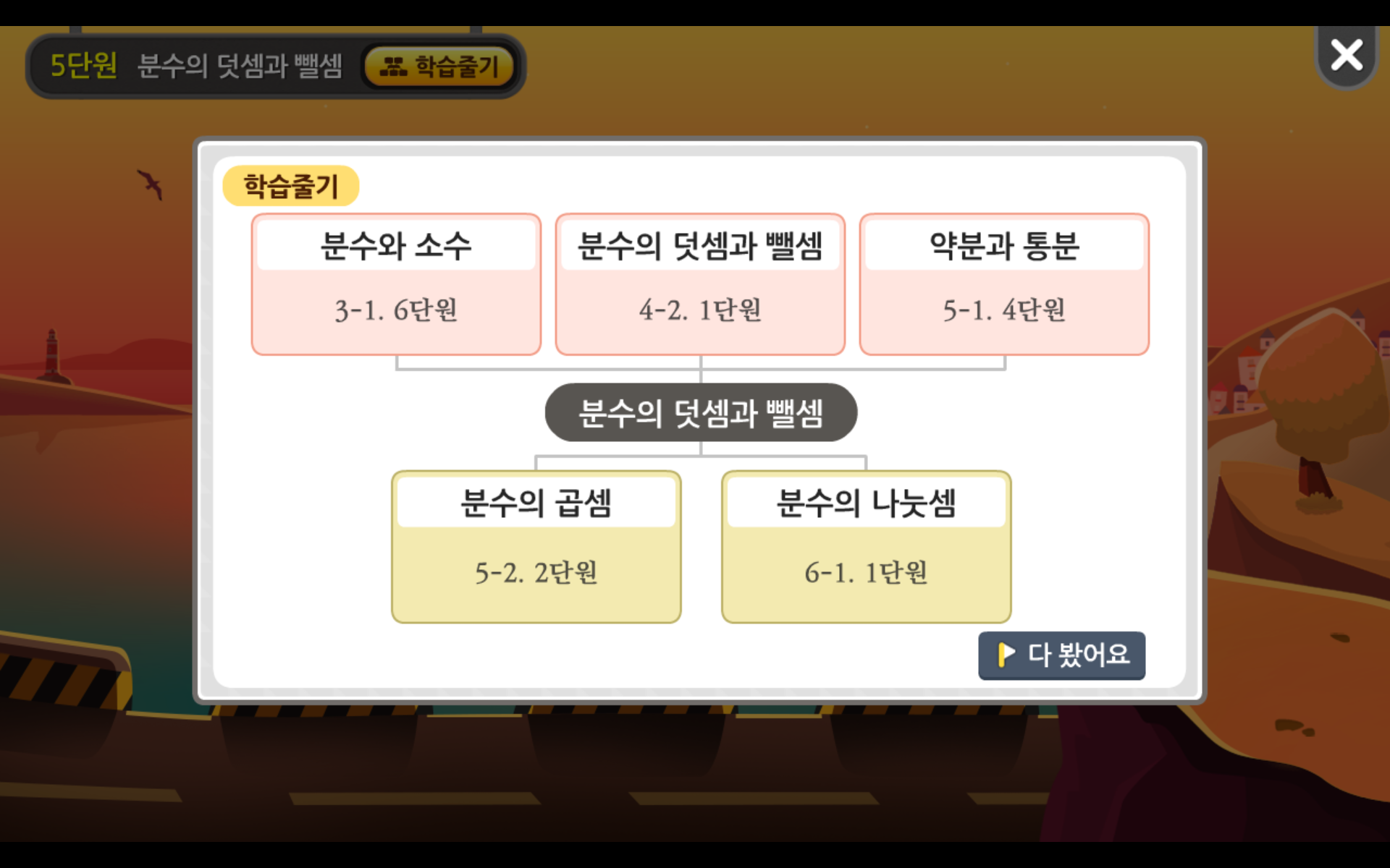 분수의 덧셈과 뺄셈 | 5학년 1학기 수학 5단원 | 홈런초등