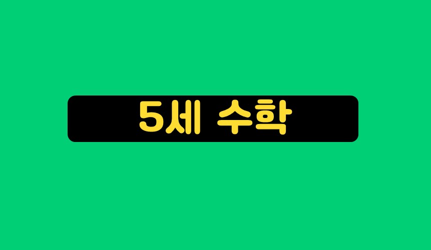 5세 수학ㅣ리틀홈런