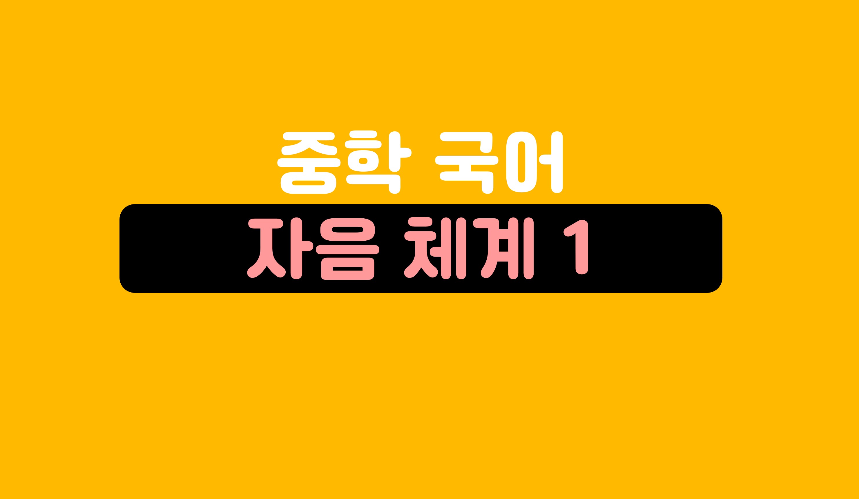 자음의 체계와 특성 (1)ㅣ중학 국어ㅣ홈런 중등