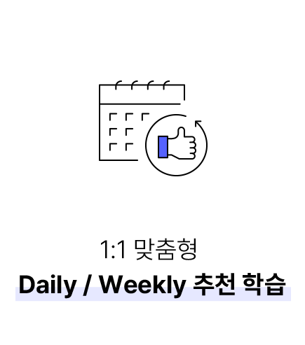 1:1 맞춤형 Daily+weekly 추천학습